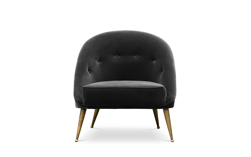 MALAY | Modern Tufted Velvet Armchair by BRABBU